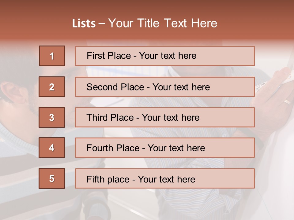 Representation Caucasian Results PowerPoint Template