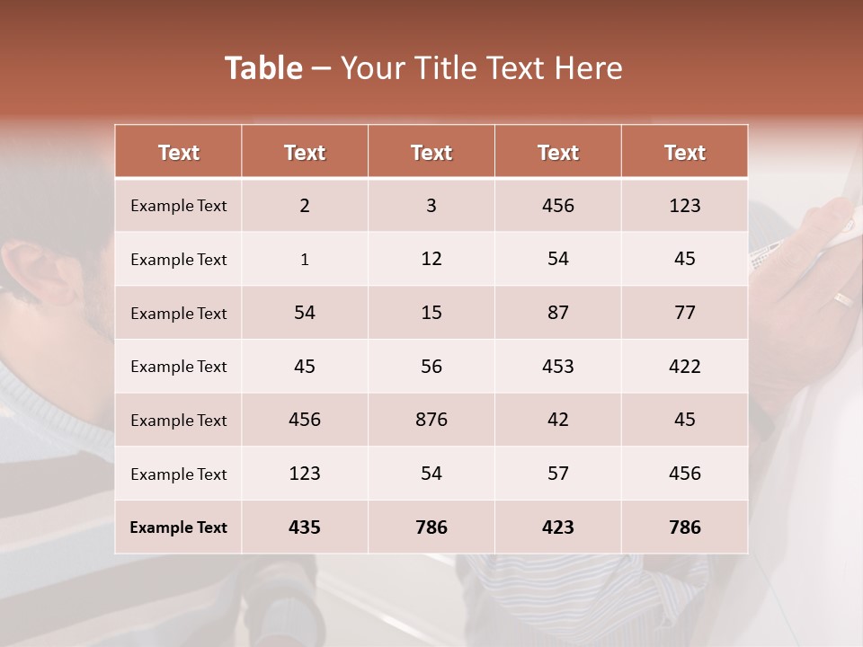 Representation Caucasian Results PowerPoint Template