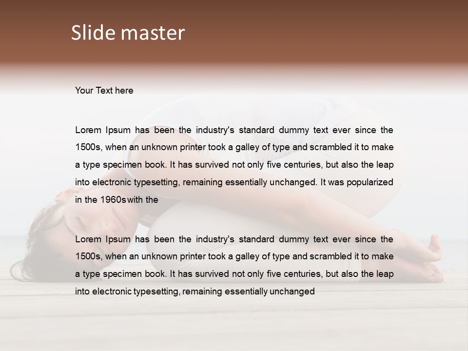 Fitness Meditate Lifestyle PowerPoint Template