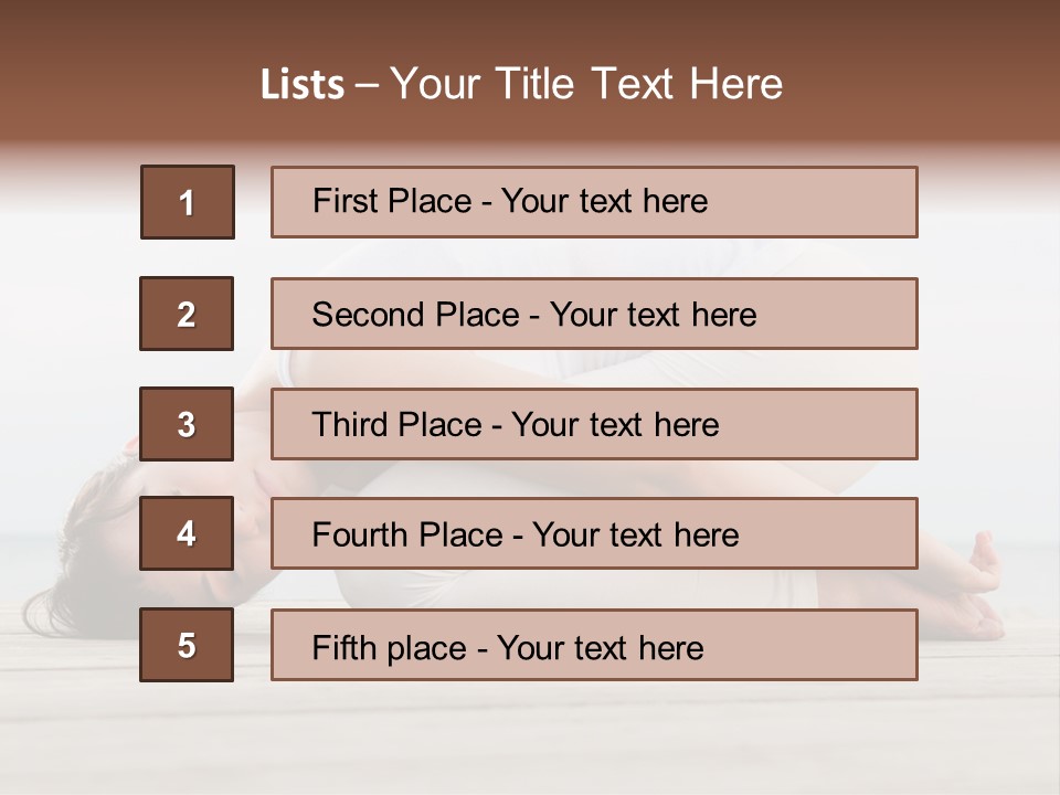 Fitness Meditate Lifestyle PowerPoint Template