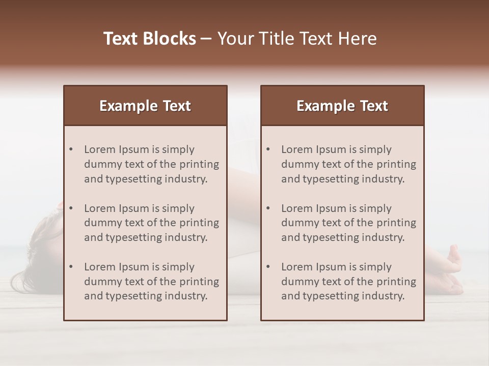 Fitness Meditate Lifestyle PowerPoint Template