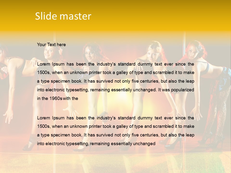 Women Pretty Entertainment PowerPoint Template