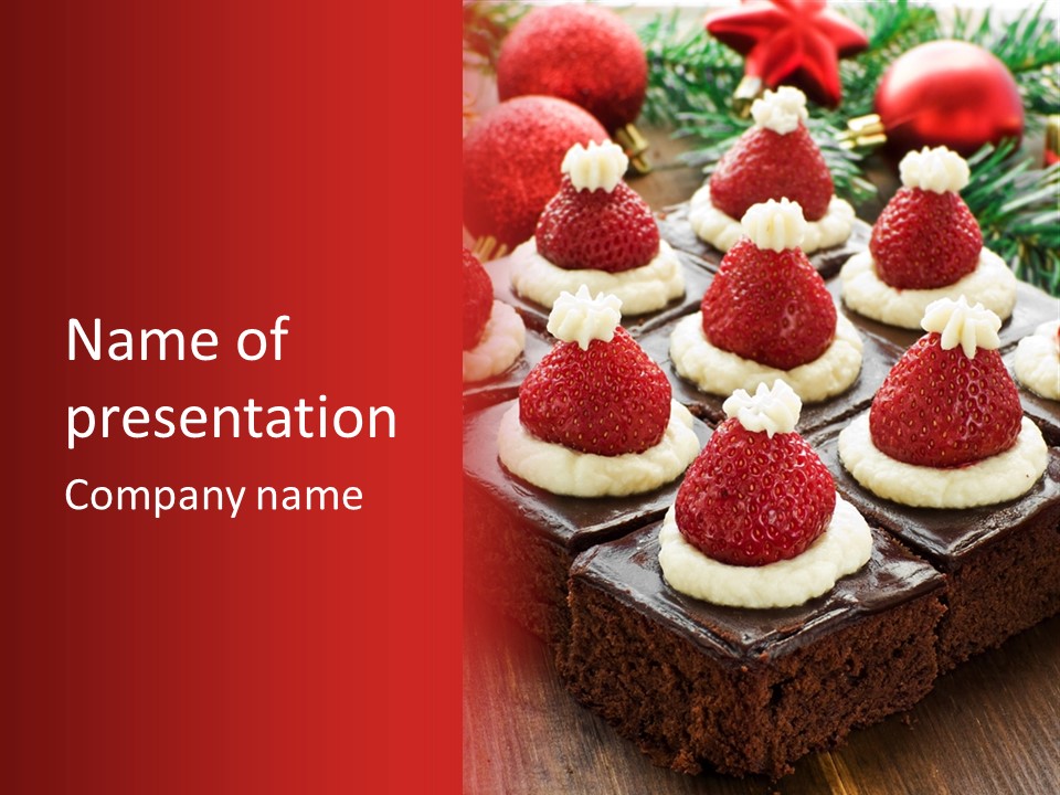 Brown Holiday Brownie PowerPoint Template