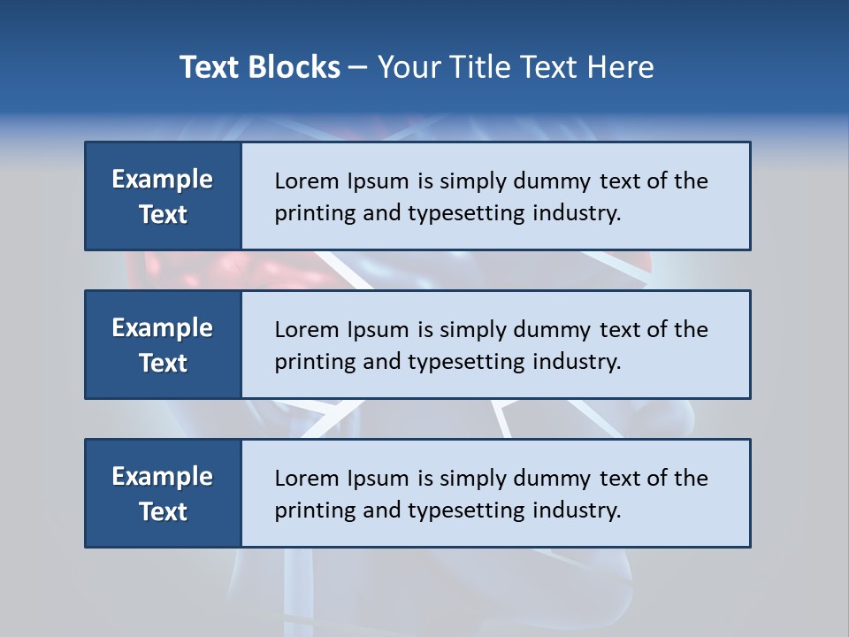 A Blue Man's Head With A Red Brain In It PowerPoint Template