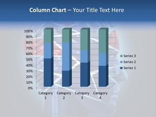 A Blue Man's Head With A Red Brain In It PowerPoint Template