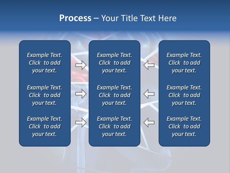 A Blue Man's Head With A Red Brain In It PowerPoint Template