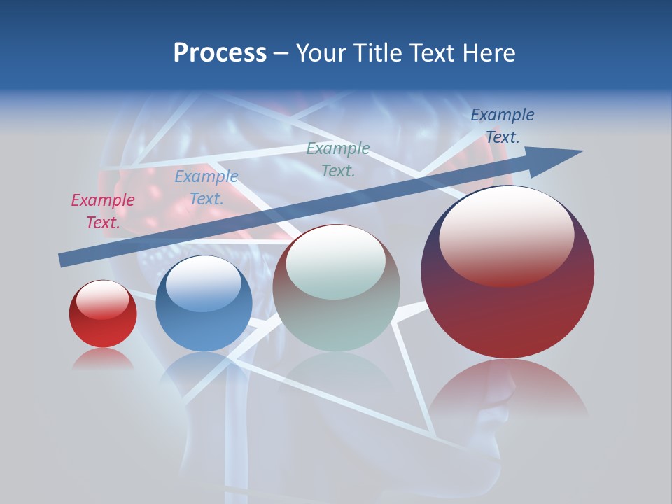 A Blue Man's Head With A Red Brain In It PowerPoint Template