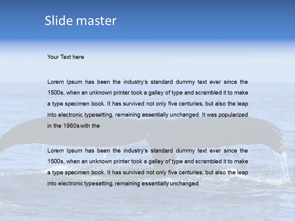 Black Large Whale PowerPoint Template