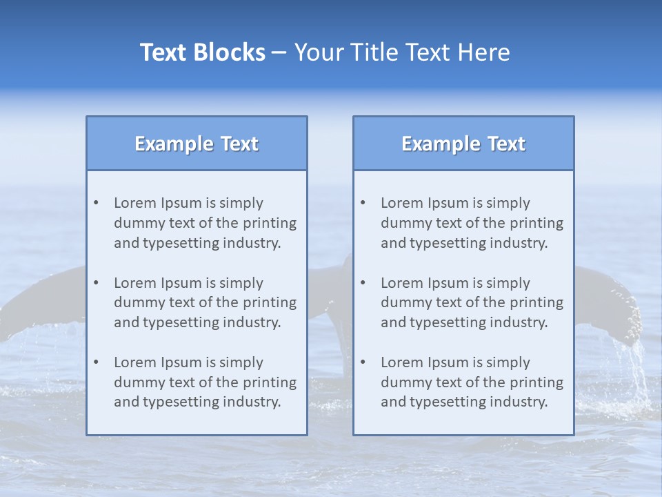 Black Large Whale PowerPoint Template