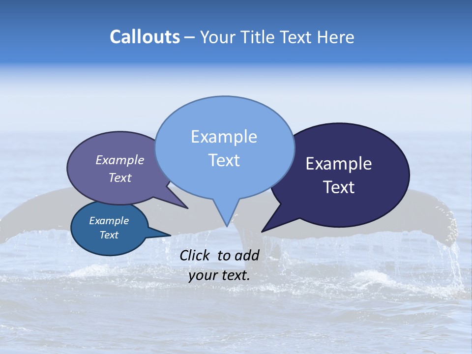 Black Large Whale PowerPoint Template