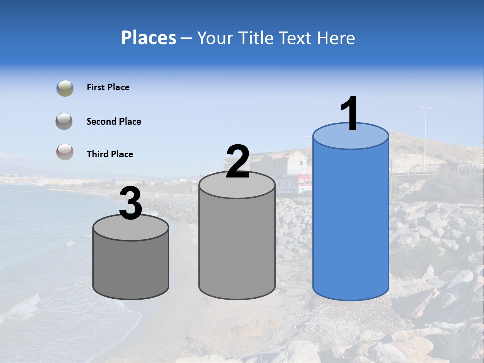 Blue Beach Spain PowerPoint Template