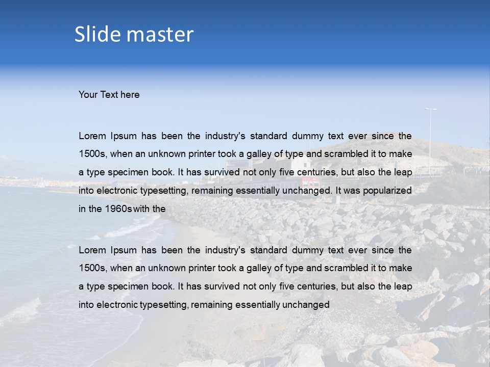 Blue Beach Spain PowerPoint Template