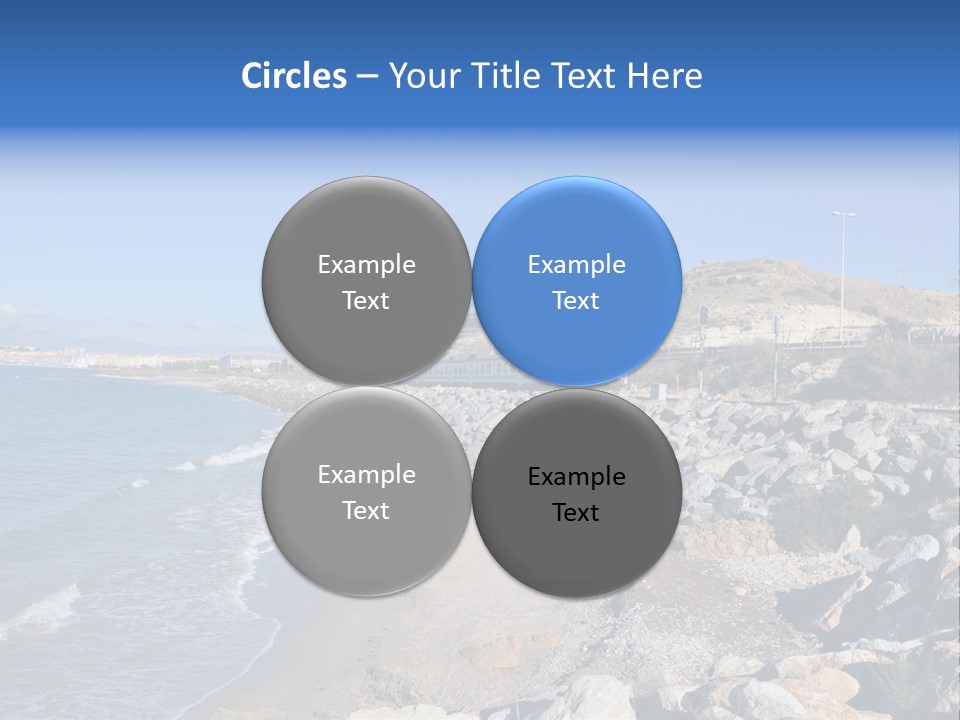 Blue Beach Spain PowerPoint Template