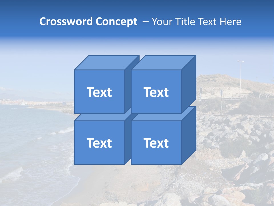 Blue Beach Spain PowerPoint Template
