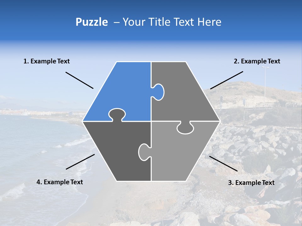 Blue Beach Spain PowerPoint Template