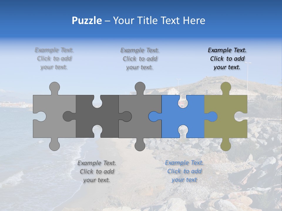 Blue Beach Spain PowerPoint Template