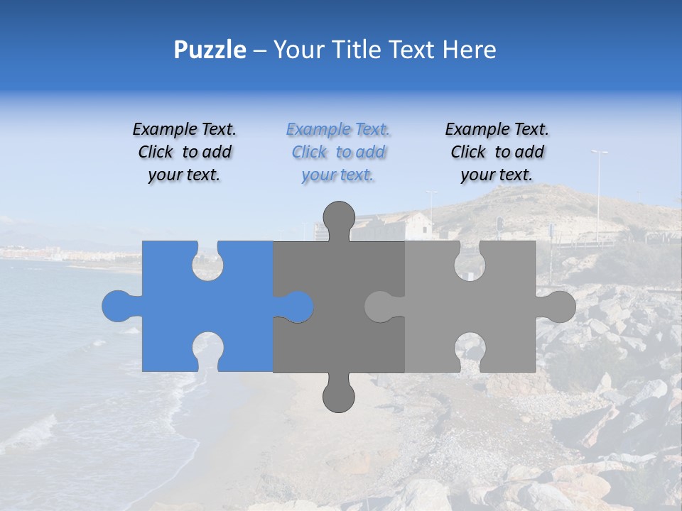 Blue Beach Spain PowerPoint Template