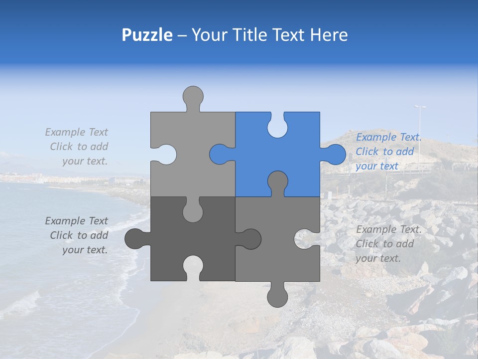 Blue Beach Spain PowerPoint Template