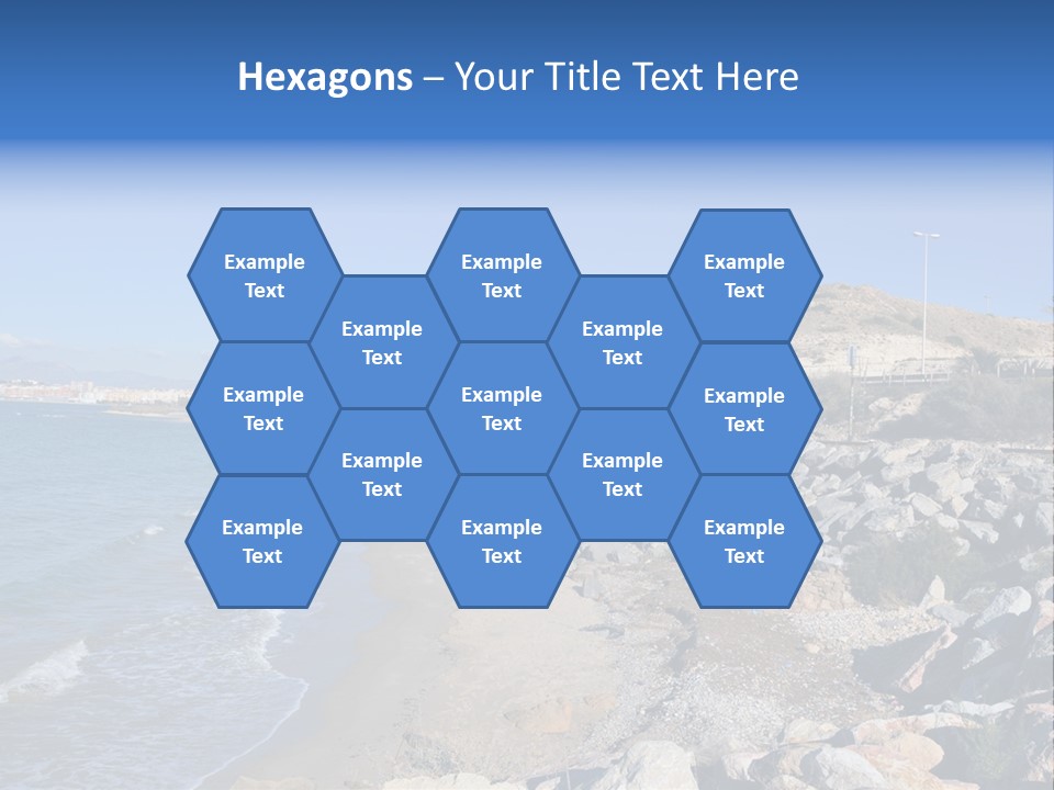 Blue Beach Spain PowerPoint Template