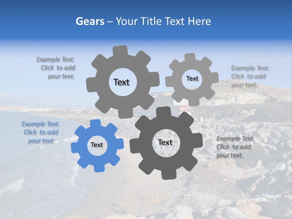 Blue Beach Spain PowerPoint Template