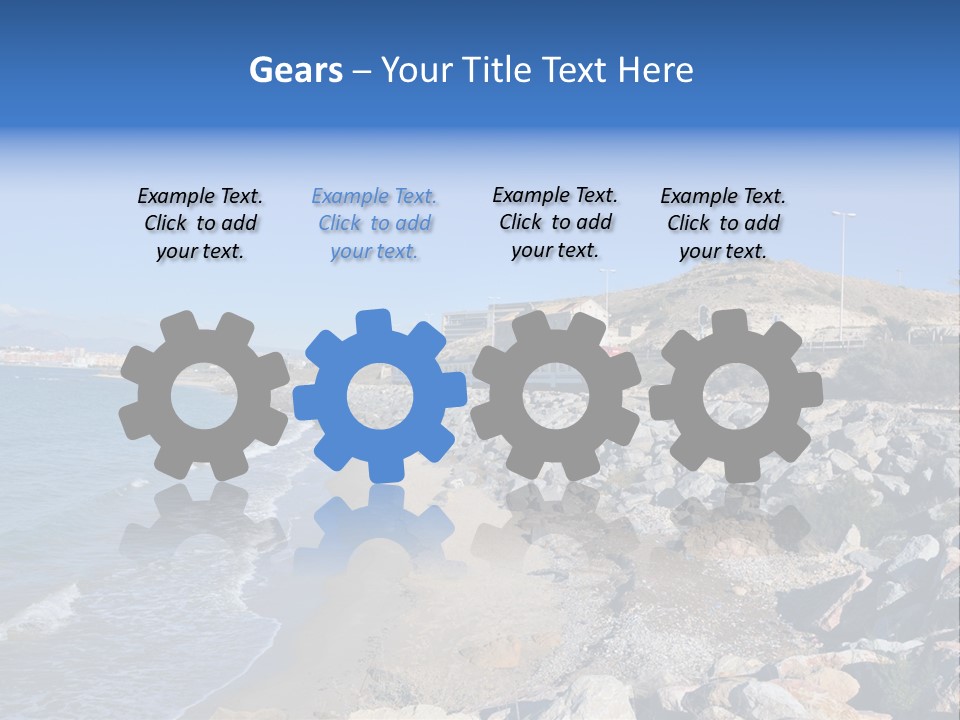 Blue Beach Spain PowerPoint Template