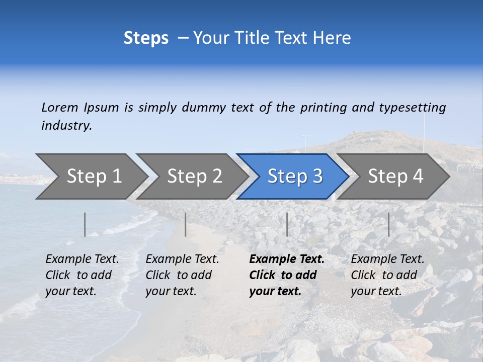 Blue Beach Spain PowerPoint Template