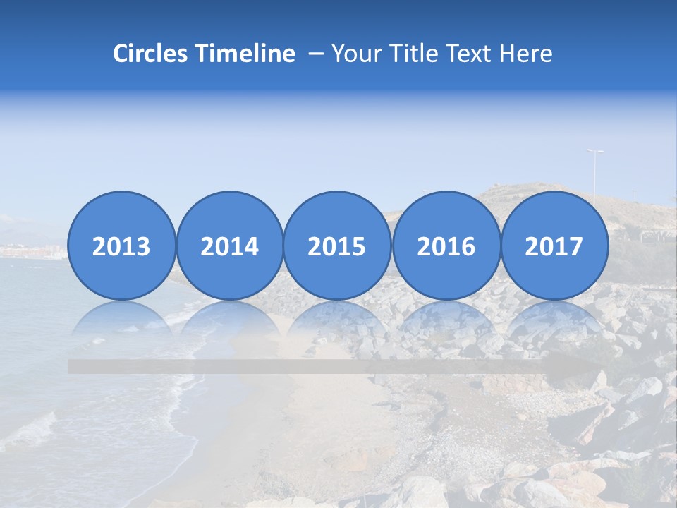 Blue Beach Spain PowerPoint Template