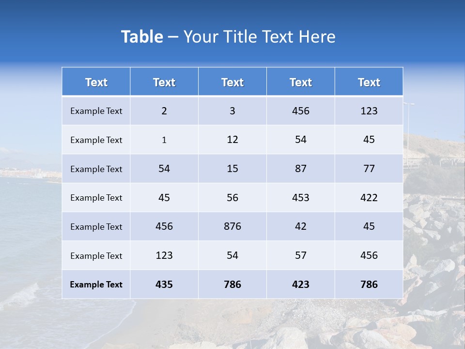 Blue Beach Spain PowerPoint Template