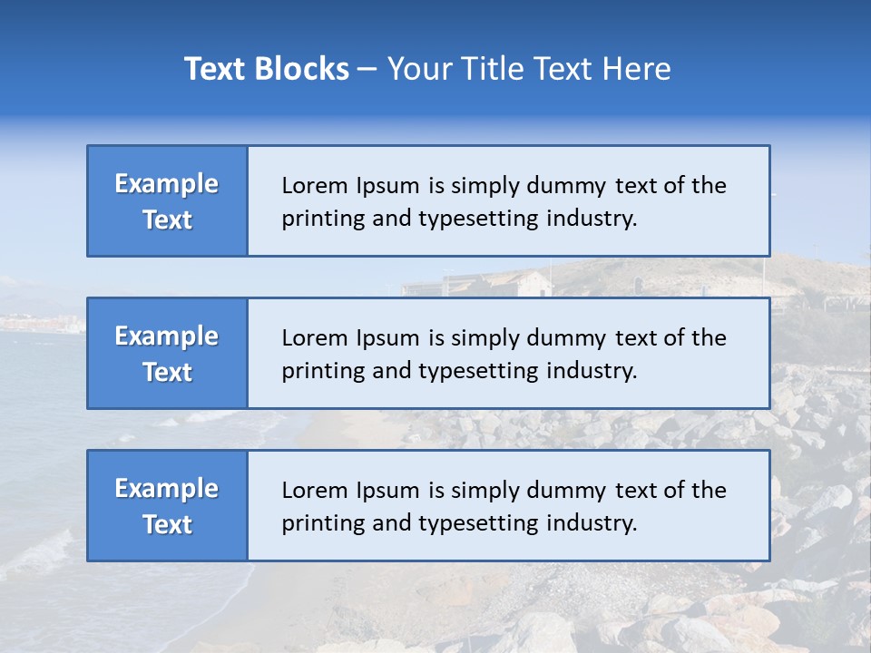 Blue Beach Spain PowerPoint Template