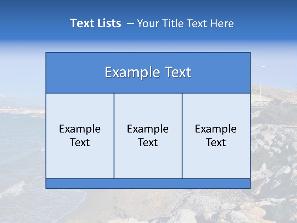 Blue Beach Spain PowerPoint Template