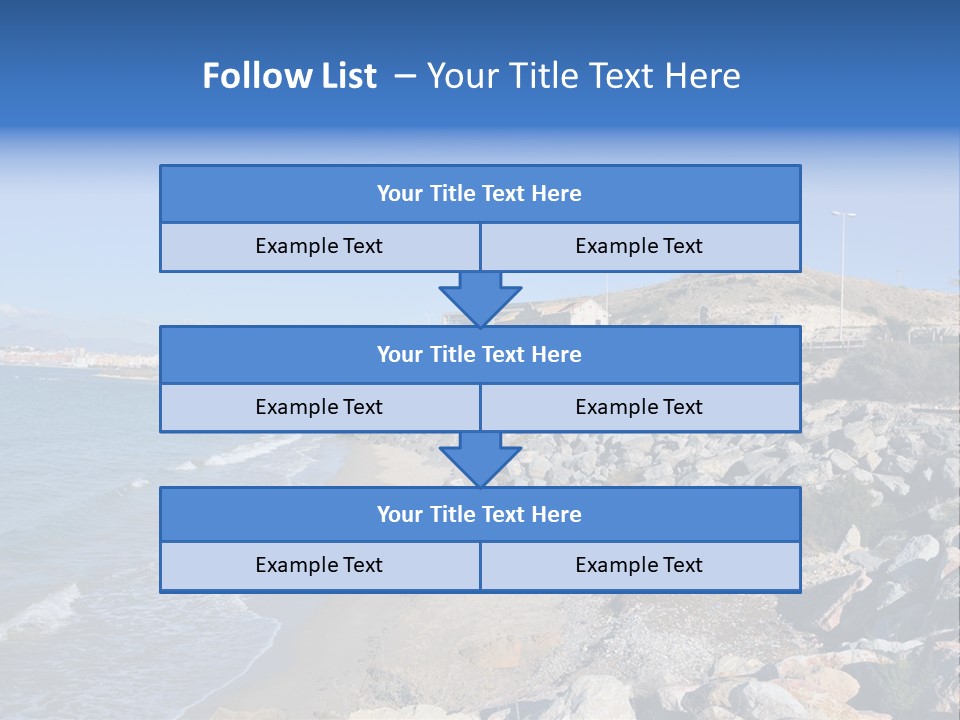 Blue Beach Spain PowerPoint Template