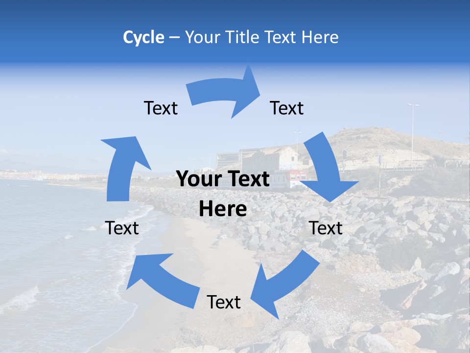 Blue Beach Spain PowerPoint Template