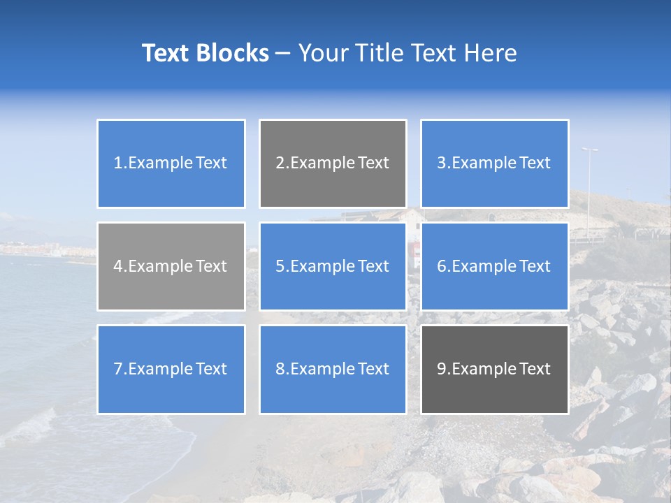 Blue Beach Spain PowerPoint Template