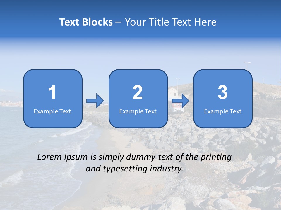 Blue Beach Spain PowerPoint Template