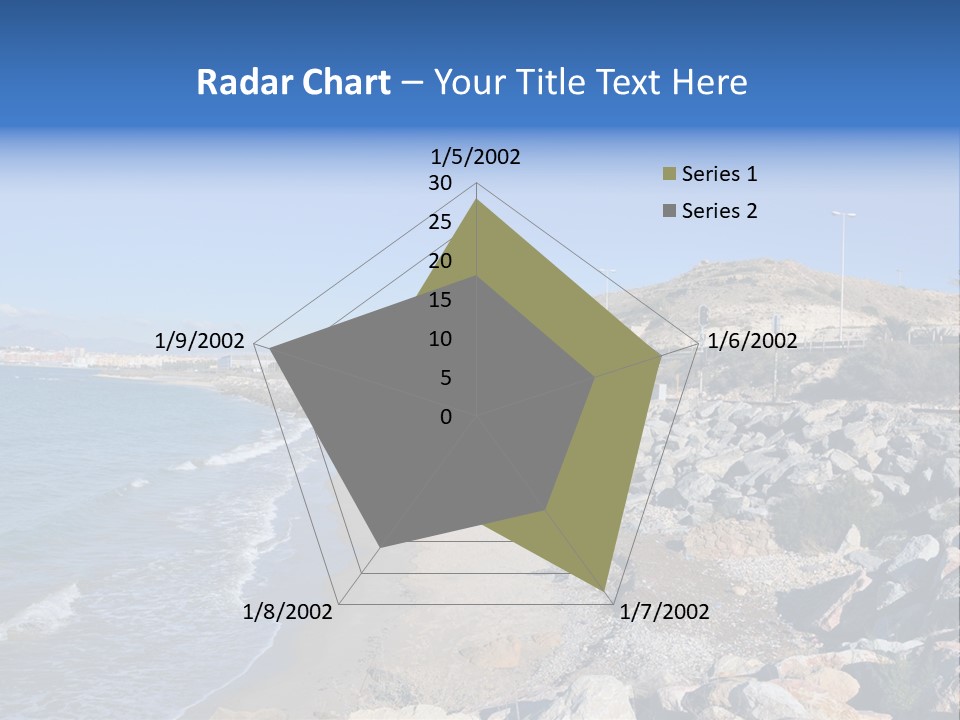 Blue Beach Spain PowerPoint Template