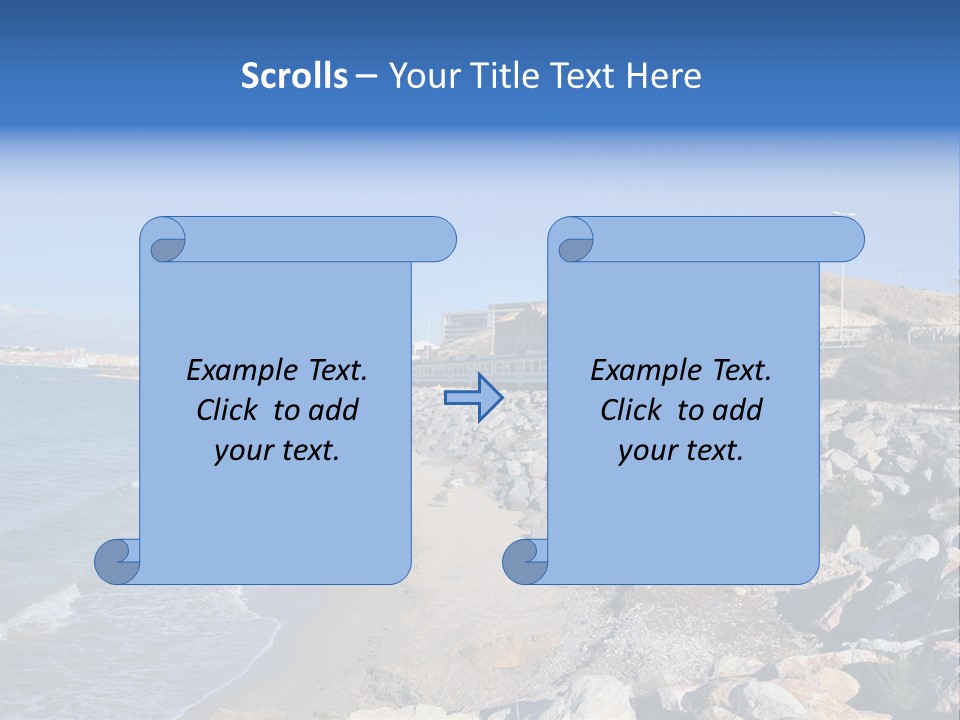 Blue Beach Spain PowerPoint Template