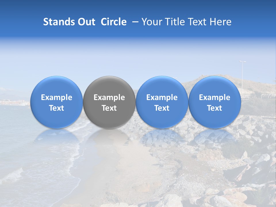Blue Beach Spain PowerPoint Template