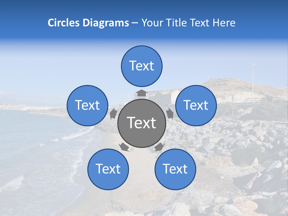 Blue Beach Spain PowerPoint Template