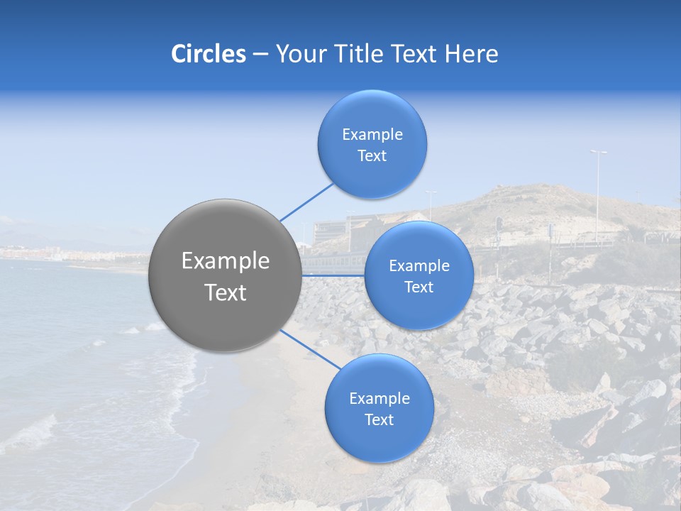 Blue Beach Spain PowerPoint Template