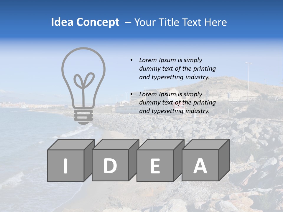 Blue Beach Spain PowerPoint Template