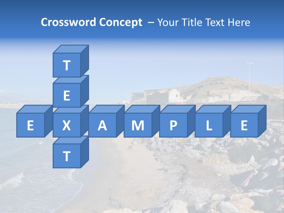 Blue Beach Spain PowerPoint Template