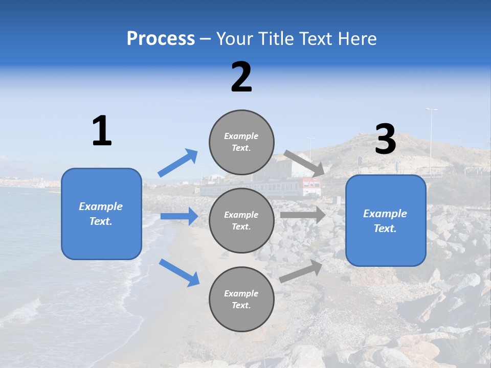 Blue Beach Spain PowerPoint Template