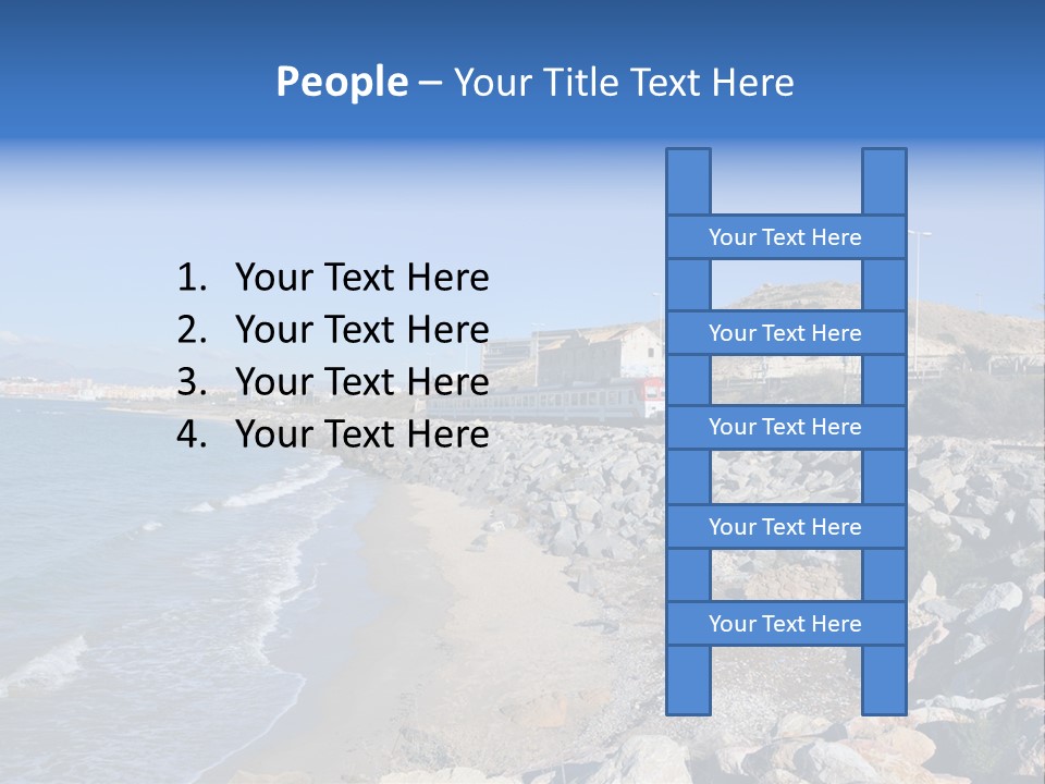Blue Beach Spain PowerPoint Template