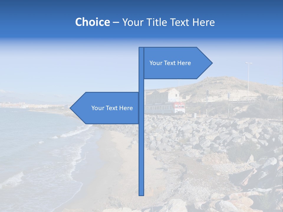 Blue Beach Spain PowerPoint Template