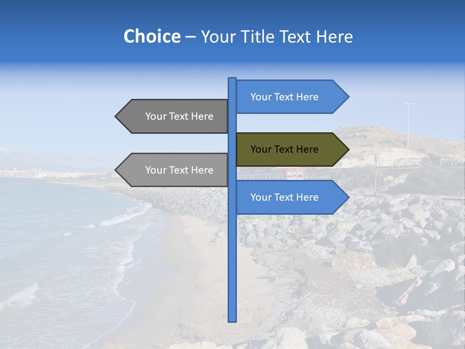 Blue Beach Spain PowerPoint Template