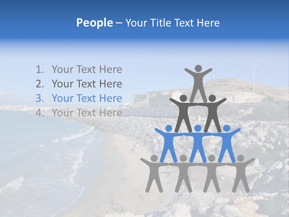 Blue Beach Spain PowerPoint Template