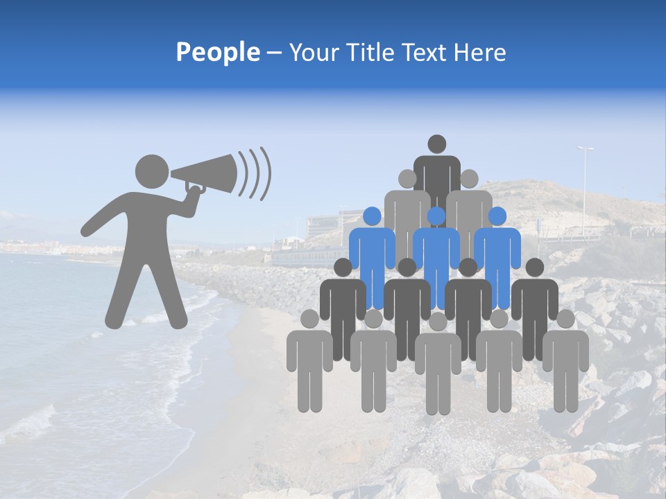Blue Beach Spain PowerPoint Template