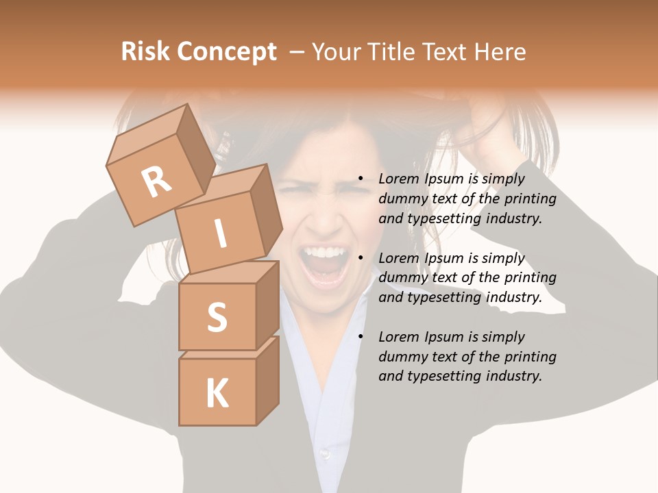 Sore Migraine Despair PowerPoint Template