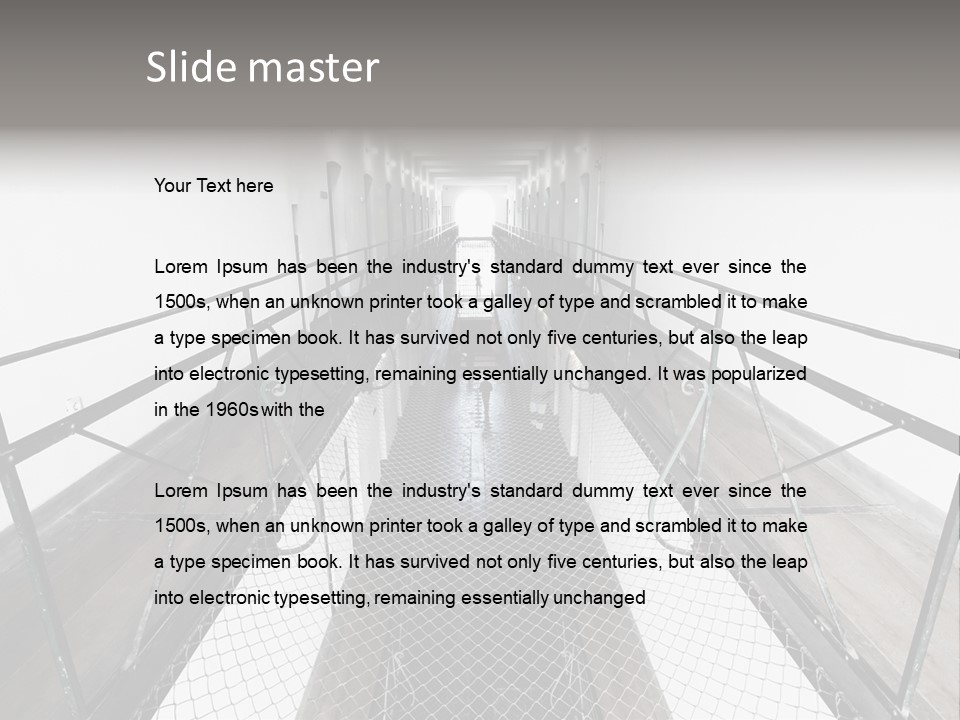 Architecture Incarceration Shadow PowerPoint Template