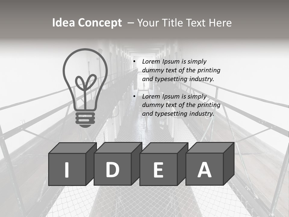Architecture Incarceration Shadow PowerPoint Template